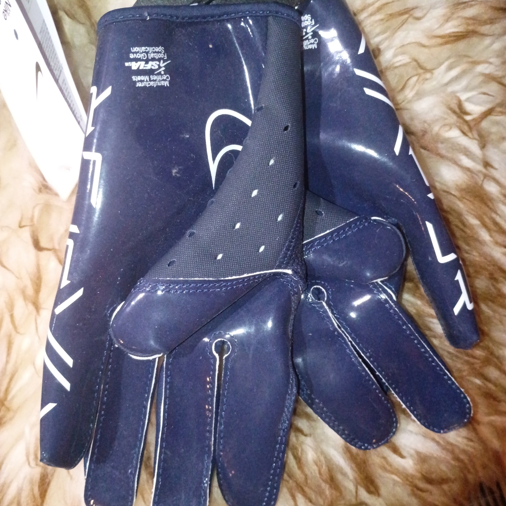 Nike Navy and White Men's Athletic Gloves